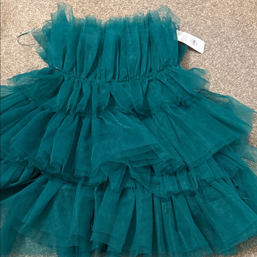 American Threads Teal Mini Dress